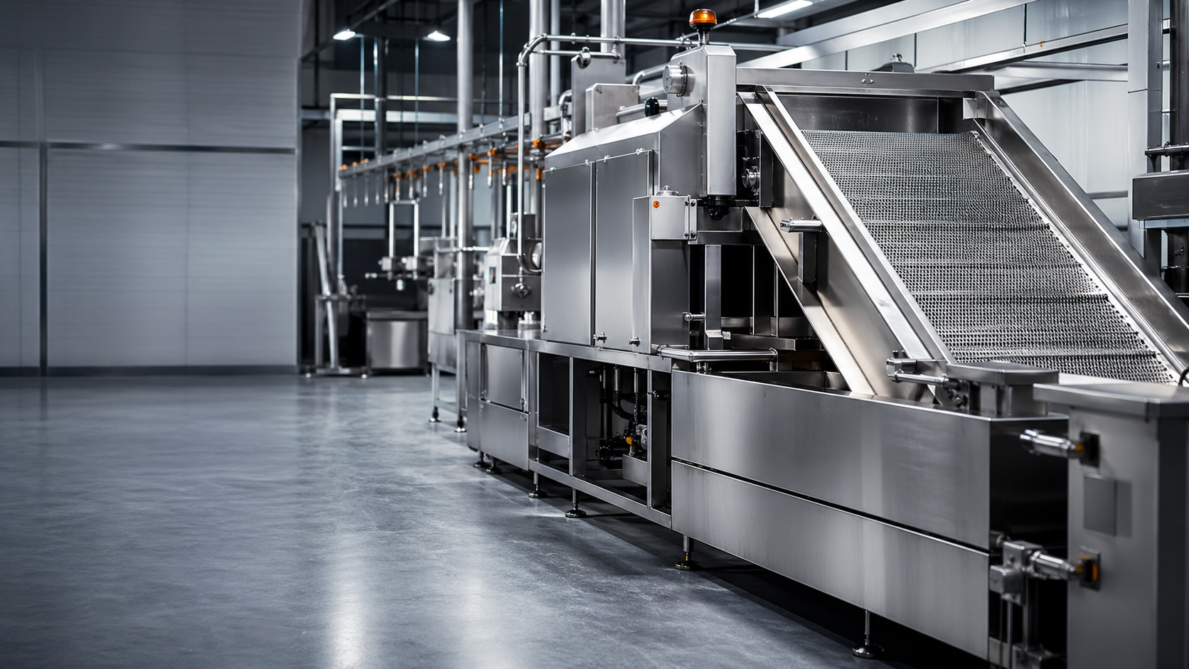 Maquinaria industrial en acero inoxidable para industria alimenticia